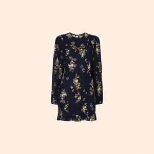 Reformation Resnick Mini Dress blue floral